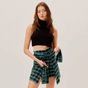 For love and lemons Dominique sweater top crop backless